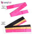 Customized logo on silk hair wraps head band edge wrap satin scarf